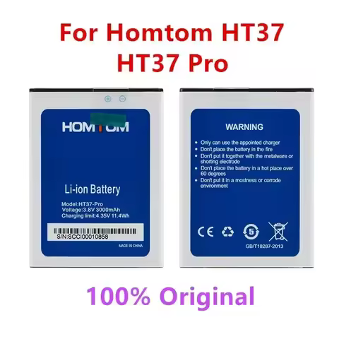 100% Original New HOMTOM HT37 Pro 3000mAh Battery For HOMTOM HT37 Smart Mobile Phone + +Tracking Num