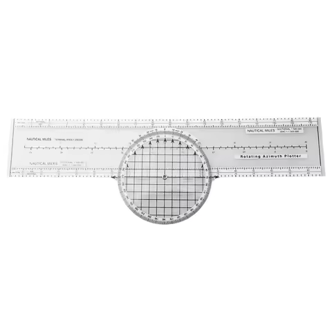 1pc Plotter Aviation Slide Ruler Aerial Plotter Azimuth Rotation Slide Ruler Navigation Engineering