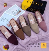 Aflyfa A7 Sepatu Wanita Sandal Selop Slip-On Rajut BEST SELLER