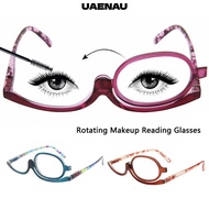 UAENAU +1.50~+4.0 Diopter Rotating Makeup Reading Glasses Portable Woman Vision Care Magnifying Glas