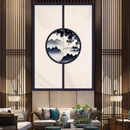 Custom Door Curtain Chinese Style Doorway Curtain Feng Shui Door Curtain Half Height Shade Curtain Long Short Curtain for Bedroom Children's Room Home Decor 门帘 窗帘布