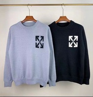 off-white 新款經典箭頭提花 針織圓領毛衣