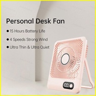 B4 Desk Fan Life Personal Fan 4 Speeds Strong Wind Rechargeable USB Table Electric Fan Porta 4B