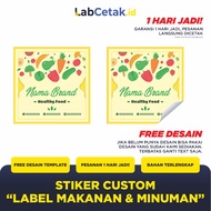 Custom Healthy Food Label Stickers, Fresh Fruit and Vegetable Package Packaging, Free Chromo Bontax 