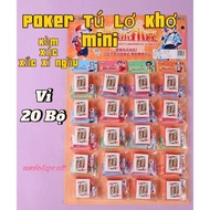 Blister of 20 Mini Poker Poker Poker Poker Sets with Dice