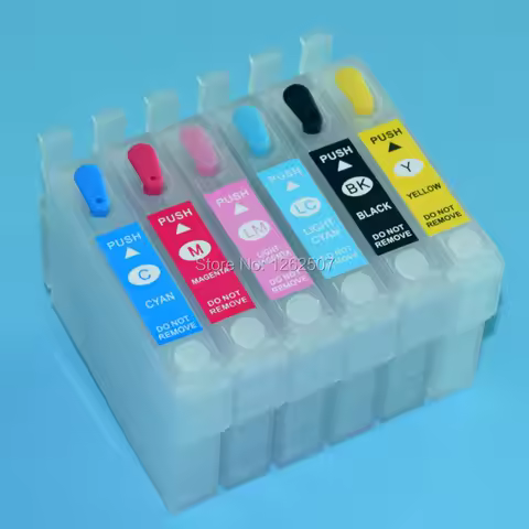 Refillable Ink Cartridge For Epson Stylus R270 T50 P50 1400 1410 1500W 1390 T60 R330 R265 R285 R360 