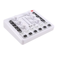 1 Piece M8 Audio Interface Podcast Equipment Caster White Portable Podcast Production Studio with Pr