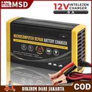 Charger Aki Mobil Motor 12V 2A Portable Mini dengan LED Charger Kabel Indo Elektronik
