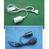 E27 lamp holder with wire e27 screw lamp holder