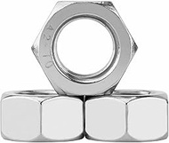 Junter 20pcs M8-1.25Pitch Hexagon Left Hand Thread Full Nuts Hex Reverse Nuts Left Thread Metric A2 