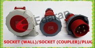 SHINOHAWA 5 PIN 16A SAFETY INDUSTRIAL PLUG / SOCKET (COUPLER) / SOCKET (WALL) -(IP67)