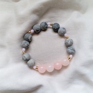 粉晶│網絡石│14K金珠│捷克手工石│水晶 手鍊 │情人節 禮物