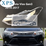 Xps เปลี่ยนไฟหน้าเลนส์ไฟหน้าฝาครอบเลนส์สำหรับ Toyota Vios Gen3 2014 2015 2016 2017 Orignal คุณภาพ