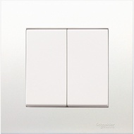 Schneider Vivace Flush Switch 2 Gang 1 Way