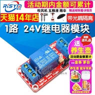 Risym 1-Channel Relay Module with Optocoupler Isolation Support High Low Level Trigger 24V All Chann