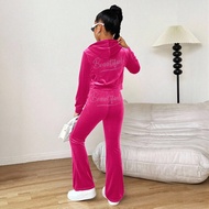 Tween Girls' Fashionable Casual Rhinestone Zipper Hoodie Set Christmas Essentials Hoodie Suitable Fo