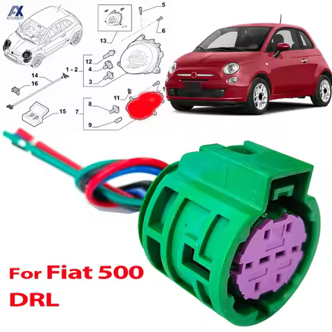 For Fiat 500 Abarth 595 2007 - 2025 Front DRL Day Time Running Light Lamp Connector Repair Kit Plug 