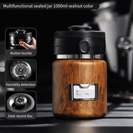 BINCOO Coffee Bean Sealing Jar Stainless Steel Storage Container Coffee Powder Double Layer Storage