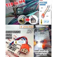 PNP SOCKET LAMPU DEPAN H4 ZHI-PAT CERAMIC LC135 V1 V2 V3 H4 HS1 T19 YAMAHA Y15 LC WAYAR HEAD LAMP LE