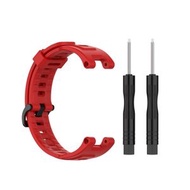 全城熱賣 - 適用於華米 Amazfit T-Rex Pro / Amazfit T-Rex 硅膠錶帶腕帶 配拆裝工具，均碼（熔岩紅）