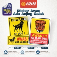 Waterproof Vinyl Stickers Warning Beware of Fierce Dogs