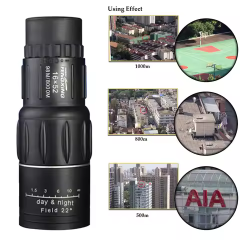 16x52 Zoom Telescope HD Portable Strong Binoculars Long Range Professional Monocular 66M/8000M For H