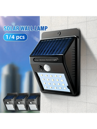 太陽能運動感應壁燈,ip68防水戶外壁燈,鎳電池、觸控、可拆卸的塑料固定裝置、壁掛式,不帶遙控器或無線裝置,包含多個組件