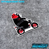 Wang Wan Car Sticker Kumamon Riding a Motorcycle Cute Reflective Sticker KUMAM0N Body Decoration Sti