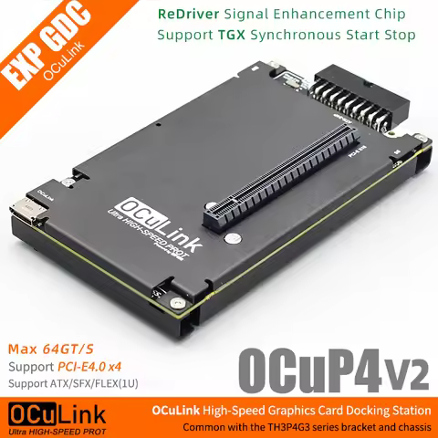 OCuP4V2 OCuLink GPU Dock with ReDriver Chip Optional NVME M.2 to OCulink Adapterfor Laptop Mini PC t