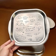 304 Stainless Steel 211 Fat-Reducing Compartment Dinner Plate Adult Plate Weight Loss Dedicated Fitn