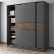 Wardrobe household bedroom sliding door rental house economical cabinet modern style small solid wood wardrobe