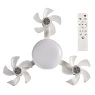 SWEET TIM 2 in 1 Ceiling Fan 3 Gears Dimming Remote Control Ceiling Lamp Modern Eye Protection Hangi