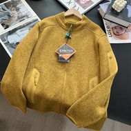 Stand Collar Fleece Jacket Warm Outdoor Sports Hiking Hiking Jacket Liner Cardigan Knitted Jacket