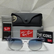 Kacamata RayBan Hawkeye RB2298 1355/3F Transparent Gray/ Clear Gradient Blue Original