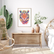 虎 • 絢麗- 霸氣掛畫/過年掛畫/臥室掛畫/老虎掛畫/北歐風/虎年