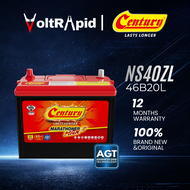 [VoltRapid] Century Marathoner Max NS40 ZL | 46B20L | 12V MF Car Battery 100% Brand New Original 12 