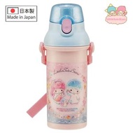 日本 Skater - Little Twin Stars -兒童便攜直飲式抗菌水樽/水壺 連背帶 (480ml)