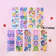 LUCALAB x Care Bears Shiny Stickers// Rainbow Bear Stationery Handbook Korea Daigou//