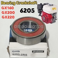 MESIN 6205 Crankshaft Bearing Honda GX160 GX200 GX220 5.5HP 6.5HP 7HP Engine Crankshaft Bearing
