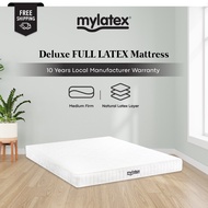 Mylatex Deluxe Full Latex Mattress - Anti-Dust Mite, Anti-Fungal, Anti-Bacterial, Lightweight