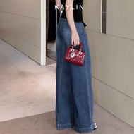 Quần jean dài basic form suông ống loe phong cách KAYLIN - N2153