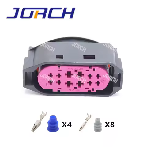 12 Pin Auto Waterproof Wire Harness Socket Automobile Xenon Headlamps Connector 1J0941165