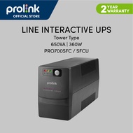 Prolink PRO700SFC [without USB port] 650VA 360W UPS Power Backup Battery Uninterruptible Power Supply + AVR (Super fast Charging)- Computer / Modem / Wireless Router/ Network Equipment (Line Interactive)