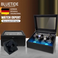 BLUETIDE Watch Winding Box Deluxe High End 3+0 3+3 6+6 Slot Automatic Watch Box with Mabuchi Moto