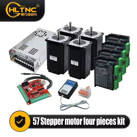 Sales Nema 23 Stepper Motor Kit 4Axis 1.2/2/2.2/2.5/3Nm +4pcs DM556P Driver +350W 36V Power Supply+I