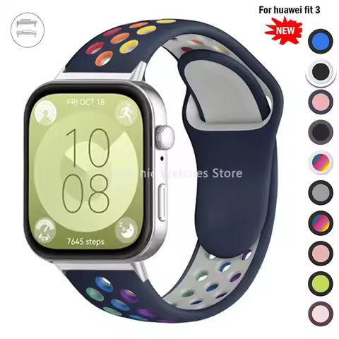 Breathable Silicone Strap For Huawei Watch Fit 3 Bracelet Correa Sport Watchband For Huawei Watch Fi