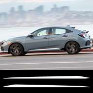 2Pcs Car Side Door Skirt Stickers For Honda CIVIC FK7 FK8 Si FL5 Type R Racing Stripe Style Vinyl De