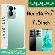 【COD】2025 ใหม่ โทรศัพท์มือถือ OPP0 Reno14 Pro 5G มือถือ 7.5“ HD+ รองรับ2ซิม Smartphone 4G/5G แรม16GB
