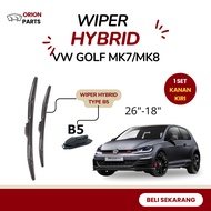 Volkswagen Golf MK7 Hybrid Wiper Blades, Right Pair Front WiperKiri