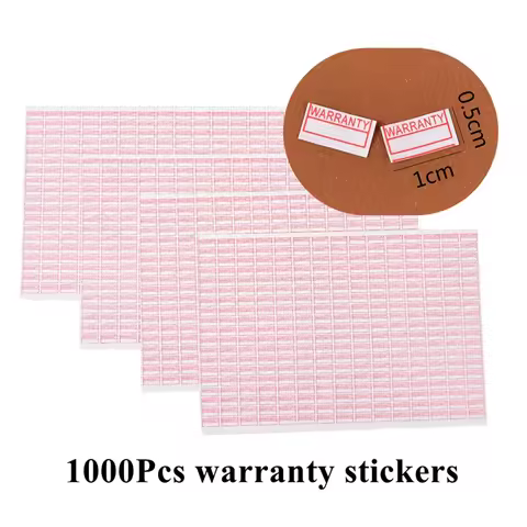 1000pcs 10x5mm Warranty Void If Removed Sticker Security Seal Red Color Rectangle Shape Fragile Labe